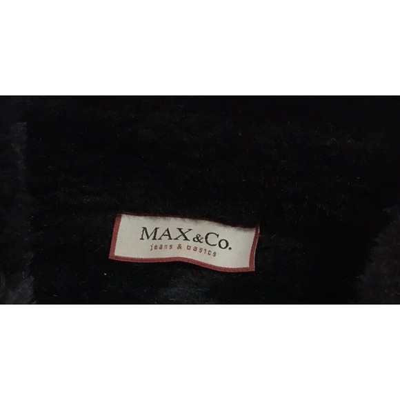 Max & Co Italy Womens Faux Suede Lined Jacket IT 40 US 6 Small S Medium M Black - Picture 9 of 14